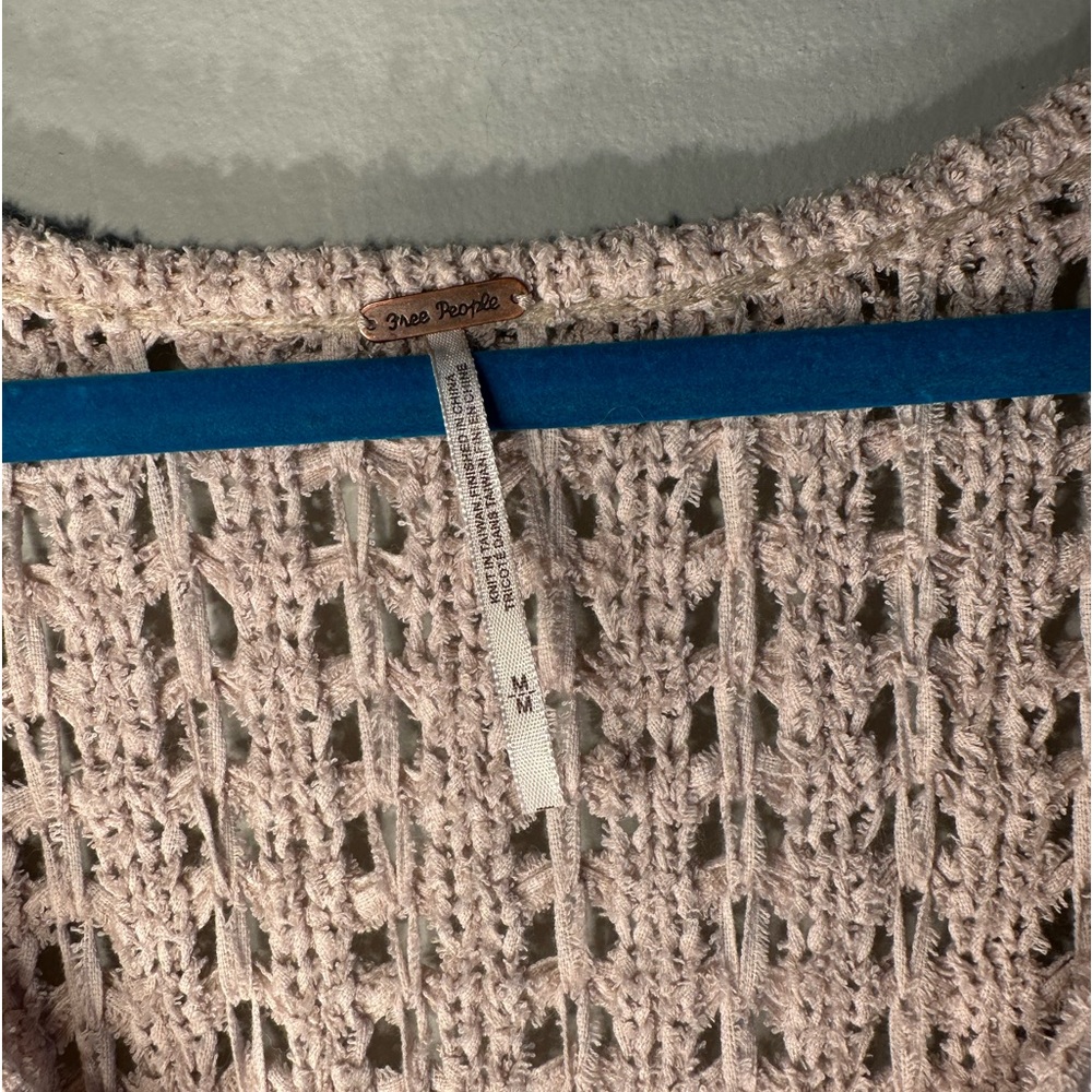 Free People Best Of You V Neck Sweater in Neutral - Picture 4 of 5